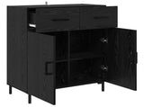 Sideboard Black Oak 69.5 x 34 x 90 cm Engineered Wood 882283