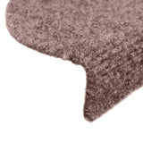 Stair Mats Self-adhesive 20 pcs 65x21x4 cm Light Brown Half Round Large 3365643