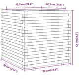 Garden Planter 70x70x72 cm Impregnated Wood Pine 3282623