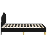 Children's Bed Frame with Headboard Black 80 x 160 cm Fabric 42011046