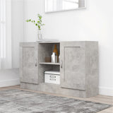 Sideboard Concrete Grey 120x30.5x70 cm Engineered Wood 802781
