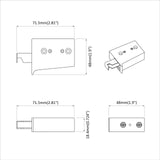 Cabinet Hanging Bracket 261 pcs White 70 x 48 x 19 mm 864833