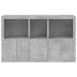 Sideboard with LED Lights Concrete Grey 162x37x100 cm 3209145