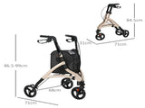 3 Wheel Rollator, Lightweight Aluminium Tri Walker with Adjustable Handle, Storage Bag and Dual T3398P344118