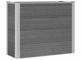 Garden Raised Bed Grey 75 x 30 x 22 cm WPC and Aluminium 42039086