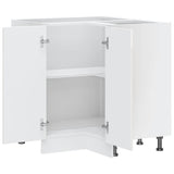 Kitchen Corner Base Cabinet Porto High Gloss White Engineered Wood 853989