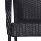 Dining Set Black, Natural Wood 3067881
