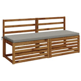 2-Piece Bench Cushions SOEST 2 pcs 100% Polyester Grey 949467