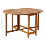 5 Piece Folding Outdoor Dining Set Solid Acacia Wood 45594