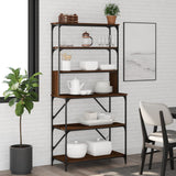 Baker's Rack 6-Tier Brown Oak 90x40x180 cm Engineered Wood 834224