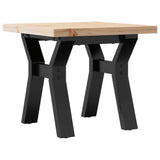 ZNTS Coffee Table Y-Frame 40x40x35.5 cm Solid Wood Pine and Steel 3282768