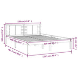 Bed Frame without Mattress White 120x200 cm Solid Wood Pine 3104214