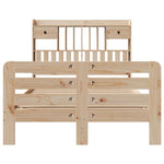 Bookcase Bed without Mattress 135x190 cm Double Solid Wood Pine 3309986