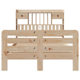 Bookcase Bed without Mattress 135x190 cm Double Solid Wood Pine 3309986