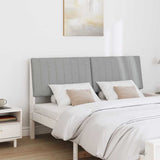 Upholstered Headboard Light Grey 160 cm Solid Pine Wood 879388