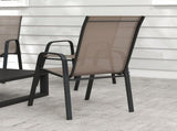 Set of Four Stackable Mesh Seat Chairs - Grey T3398P315994