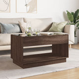 Coffee Table with Infinity LED Brown Oak 90x50x50 cm 847671