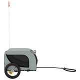 Pet Bike Trailer Grey and Black Oxford Fabric and Iron 93993
