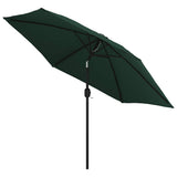 LED Cantilever Garden Parasol 3 m Green 42203