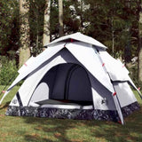 Camping Tent Dome 4-Person White Blackout Fabric Quick Release 4004184
