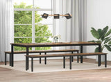 Bench Smoke Oak 200 x 35 x 45 cm Engineered Wood 892610