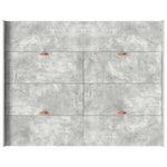 Storage Bed Frame Concrete grey 150 x 200 cm Engineered wood 3335288