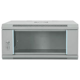 Network Cabinet with Storage Grey 60 x 35 x 28 cm Steel 42017633