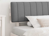 Bed Frame with Upholstered Headboard Light Grey 100 x 200 cm 877513