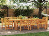 Garden Dining Set 9 pcs Brown Solid Acacia Wood 3375655