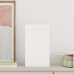 ZNTS Paper Bags 250 pcs with Handles White 21x11x36 cm 4101617