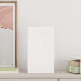 ZNTS Paper Bags 250 pcs with Handles White 21x11x36 cm 4101617