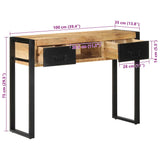 Console Table 100x35x75 cm Solid Rough Wood Mango 4015927
