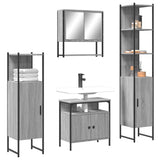 4 Piece Bathroom Furniture Set Grey Sonoma Engineered Wood 3214708