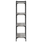 Bookcase 4-Tier Grey Sonoma 80x30x120 cm Engineered Wood 837675