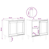 Sink Cabinet BILBAO Dark Caramel 75 x 50 x 80 cm 42041332