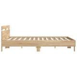 Bed Frame with LED without Mattress Sonoma Oak 180x200 cm Super King 3207527