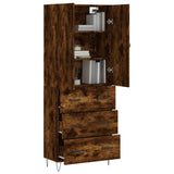 Highboard Smoked Oak 69,5x34x180 cm Engineered Wood 3198086