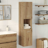 Bathroom Hanging Cabinet Artisian Oak 30x30x130 cm Engineered Wood 856222