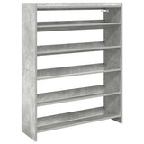 Shoe Rack Concrete Grey 80x25x100 cm Engineered Wood 859899