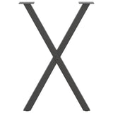 Dining Table Legs X-Shaped 2 pcs Anthracite 57x cm Steel 4012914