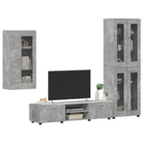 TV Cabinet Set FLORIN 3 pcs Concrete Grey Engineered Wood 3397947