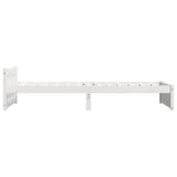 Bed Frame without Mattress White Solid Wood 100x200 cm 815035