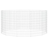 Free Range Animal Enclosure 12-Panel 54x100 cm Galvanised Iron 171584