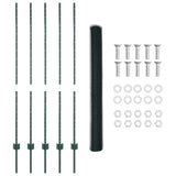 Welded Wire Fence 10 x 1.4 m PVC-Coated Steel Green 3336689