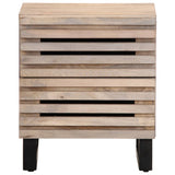 ZNTS Bedside Cabinet 40x33x46 cm Solid Wood Bleached Mango 377432