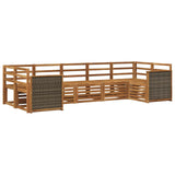 Sectional Sofa Set 6 pcs Natural Solid Acacia Wood 3384795