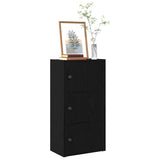 Bookcase Black Oak 40x24x77 cm Engineered Wood 860365