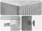 Wall-Mounted Cabinet Concrete Grey 33 x 34.5 x 90 cm 897908