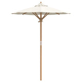 Garden Parasol Cream White 150 x 210 cm Bamboo 4108079