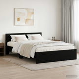 Bed Frame with Headboard Black Oak 140 x 190 cm Engineered wood 3445782